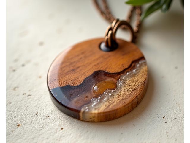 Resin Wood Pendant Organic